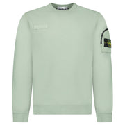 STONE ISLAND CREW NECK SWEATSHIRT GREEN