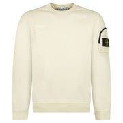 STONE ISLAND CREW NECK SWEATER CREAM