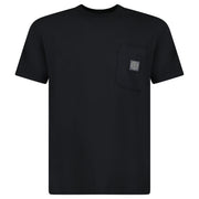 STONE ISLAND COMPASS POCKET LOGO CREWNECK T-SHIRT BLACK