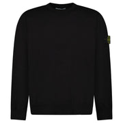 STONE ISLAND KNITTED CREW NECK SWEATER BLACK