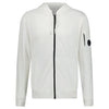 CP COMPANY LIGHT FLEECE LENS ZIP HOODIE WHITE