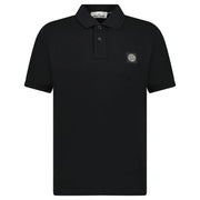 STONE ISLAND COMPASS LOGO POLO BLACK
