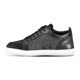 CHRISTIAN LOUBOUTIN RANTULOW CANVAS TRAINERS BLACK
