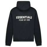 FEAR OF GOD ESSENTIALS PULL-OVER BLACK HOODIE