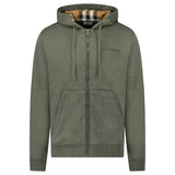 BURBERRY HOVE CHECK HOOD EMBROIDERY LOGO HOODIE DARK GREEN
