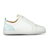 CHRISTIAN LOUBOUTIN LOUIS JUNIOR FLAT FUN WHITE LEATHER TRAINERS