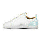 CHRISTIAN LOUBOUTIN LOUIS JUNIOR FLAT FUN WHITE LEATHER TRAINERS