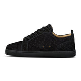 CHRISTIAN LOUBOUTIN LOUIS JUNIOR BRAIDED BLACK TRAINERS