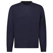 CP COMPANY LENS DIAGONAL RAISED FLEECE NAVY
