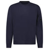 CP COMPANY LENS DIAGONAL RAISED FLEECE NAVY
