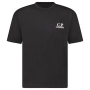 CP COMPANY LOGO PRINT T SHIRT BLACK