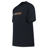 BURBERRY CHECK LOGO EMBROIDERED T-SHIRT BLACK