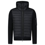 MONCLER PADDED ZIP-UP HOODED SWEATSHIRT BLACK