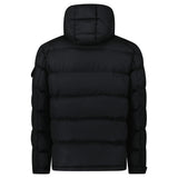 MONCLER MONTGENEVRE WOOL FLANNEL DOWN JACKET BLACK