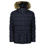 MONCLER CLUNYE HOODED PARKA DOWN JACKET NAVY