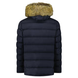 MONCLER CLUNYE HOODED PARKA DOWN JACKET NAVY