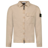 STONE ISLAND BRUSHED ORGANIC COTTON OVERSHIRT DESERT