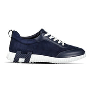 HERMES BOUNCING SNEAKER NAVY SUEDE / LEATHER