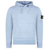 STONE ISLAND ORGANIC COTTON HOODIE BLUE