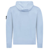 STONE ISLAND ORGANIC COTTON HOODIE BLUE