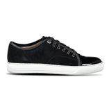 LANVIN SUEDE PATENT TOE DBB1 TRAINER BLACK