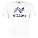 MISSONI LOGO T-SHIRT WHITE BLUE