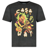CASABLANCA PRINTED T-SHIRT MUSIC FOR THE PEOPLE BLACK