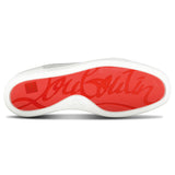 CHRISTIAN LOUBOUTIN RANTULOW SUEDE AND LEATHER-TRIMMED CANVAS TRAINERS