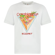 CASABLANCA TENNIS CLUB ICON SHORT SLEEVE T‑SHIRT WHITE
