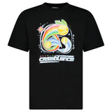 CASABLANCA MANGA TENNIS BALL SHORT SLEEVE T-SHIRT BLACK