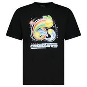 CASABLANCA MANGA TENNIS BALL SHORT SLEEVE T-SHIRT BLACK