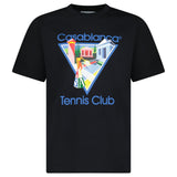 CASABLANCA MEN'S TENNIS CLUB 'LA JOUEUSE' T-SHIRT BLACK