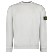 STONE ISLAND ORGANIC COTTON FLEECE SWEATSHIRT GREY
