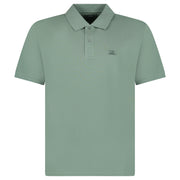 CP COMPANY STRETCH PIQUET SHORT SLEEVE POINT COLLAR POLO GREEN