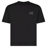 CP COMPANY LOGO T SHIRT BLACK