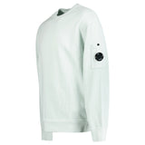 CP COMPANY DIAGONAL RAISED FLEECE SWEATSHIRT MISTY BLUE