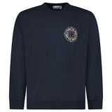 STONE ISLAND COTTON CREWNECK SWEATSHIRT NAVY
