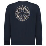 STONE ISLAND COTTON CREWNECK SWEATSHIRT NAVY