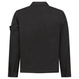 STONE ISLAND BRUSHED ORGANIC COTTON OVERSHIRT BLACK