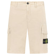 DESERT SAND ORGANIC COTTON STRETCH CARGO SHORTS BERMUDA