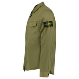 STONE ISLAND ZIP UP OVERSHIRT KHAKI / MILITARY GREEN