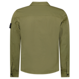 STONE ISLAND ZIP UP OVERSHIRT KHAKI / MILITARY GREEN