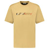 BURBERRY CHECK LOGO EMBROIDERED T-SHIRT BEIGE