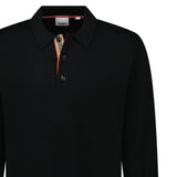 BURBERRY PACE SIGNATURE STRIPE WOOL POLO BLACK