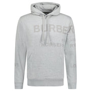BURBERRY HORSEFERRY PULLOVER HOODIE GREY/WHITE