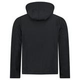 BURBERRY 'HARGRAVE' ZIP-UP LOGO HOODED RAIN JACKET BLACK