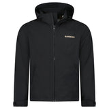 BURBERRY 'HARGRAVE' ZIP-UP LOGO HOODED RAIN JACKET BLACK