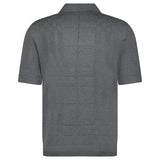 BURBERRY 'KIERAN' KNIT POLO-SHIRT GREY