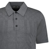 BURBERRY 'KIERAN' KNIT POLO-SHIRT GREY