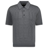 BURBERRY 'KIERAN' KNIT POLO-SHIRT GREY